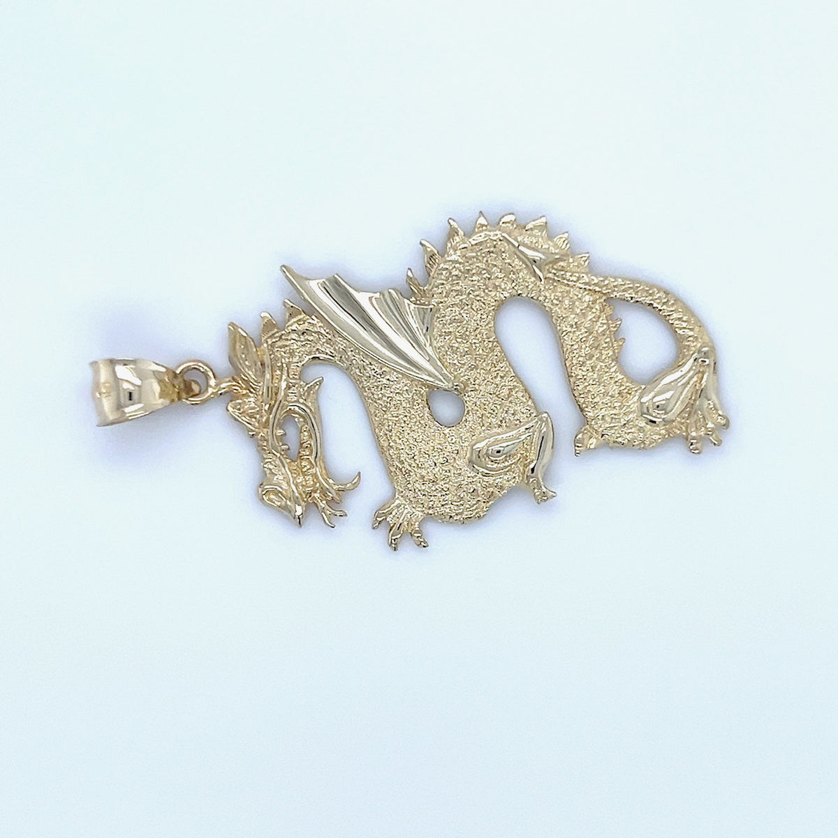 10K Yellow Gold Dragon Pendant
