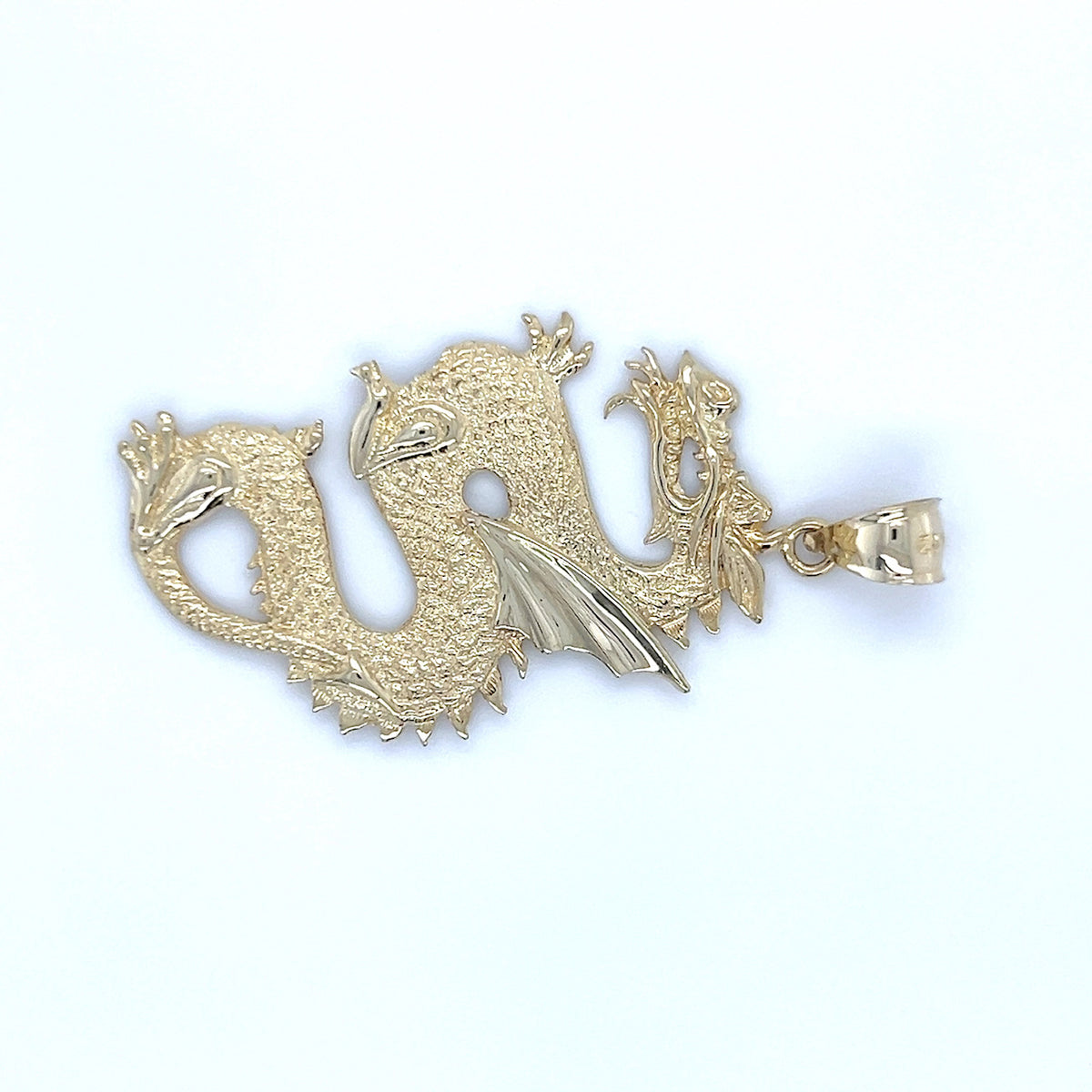 10K Yellow Gold Dragon Pendant