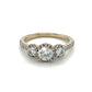 14K White Gold Diamond Lady's Fashion Ring; Size 6.5