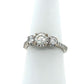 14K White Gold Diamond Lady's Fashion Ring; Size 6.5