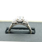 14K White Gold Diamond Lady's Fashion Ring; Size 6.5