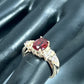 14K Yellow Gold Diamond & Stone Accent Ring; Size 5.25