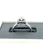 14K White Gold Diamond Lady's Fashion Ring; Size 5