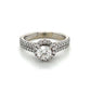14K White Gold Diamond Lady's Fashion Ring; Size 5