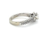 14K White Gold Diamond Lady's Fashion Ring; Size 5
