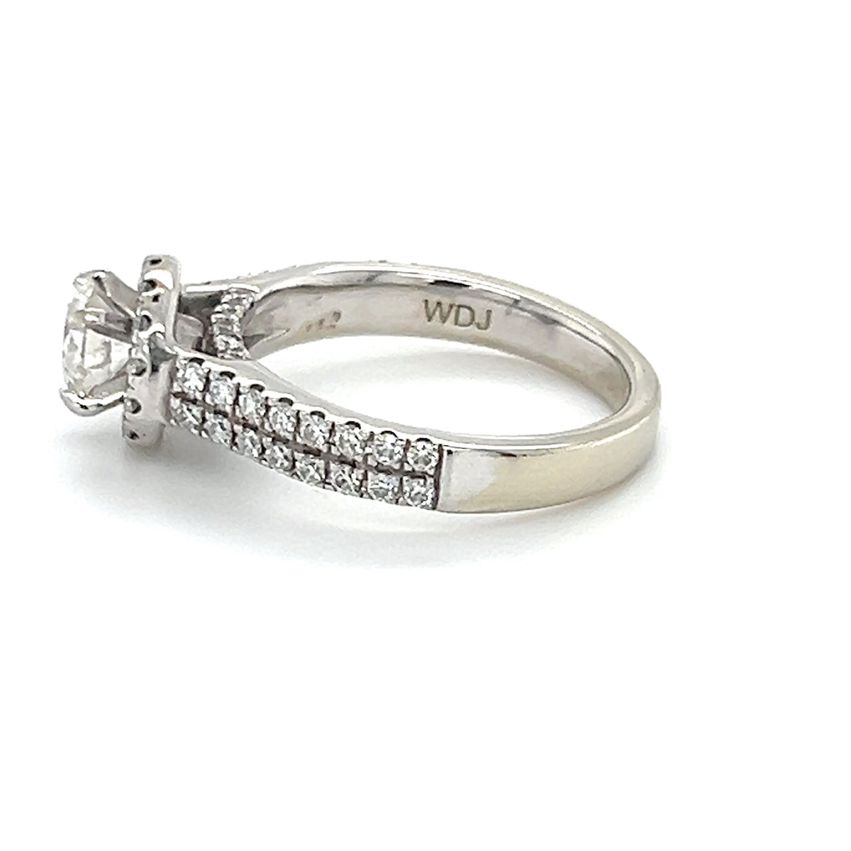 14K White Gold Diamond Lady's Fashion Ring; Size 5