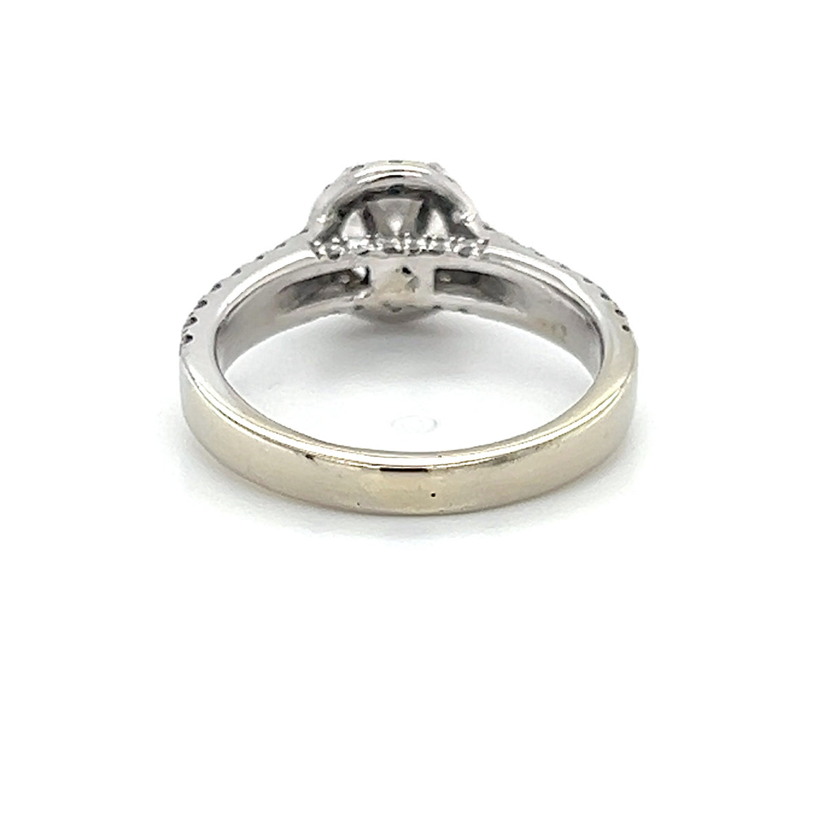 14K White Gold Diamond Lady's Fashion Ring; Size 5
