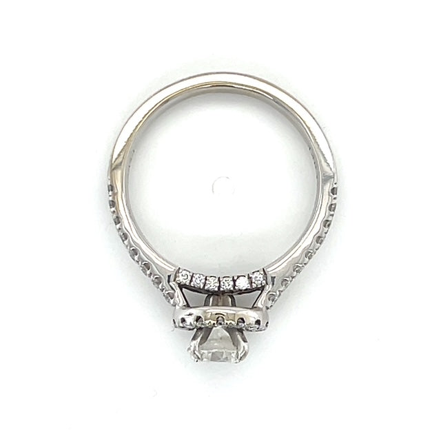 14K White Gold Diamond Lady's Fashion Ring; Size 5