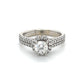 14K White Gold Diamond Lady's Fashion Ring; Size 5