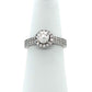 14K White Gold Diamond Lady's Fashion Ring; Size 5