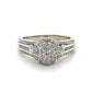 10K White Gold Diamond Lady's Fashion Ring; Size 7