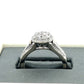 10K White Gold Diamond Lady's Fashion Ring; Size 7