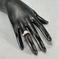 10K White Gold Diamond Lady's Fashion Ring; Size 7
