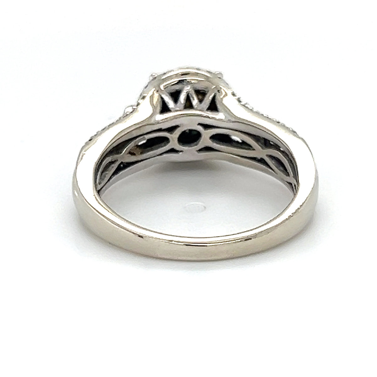10K White Gold Diamond Lady's Fashion Ring; Size 7