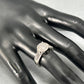 10K White Gold Diamond Lady's Fashion Ring; Size 7