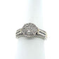10K White Gold Diamond Lady's Fashion Ring; Size 7