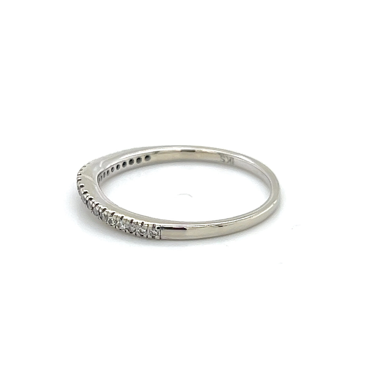 10K White Gold Diamond Lady's Fashion Ring; Size 9