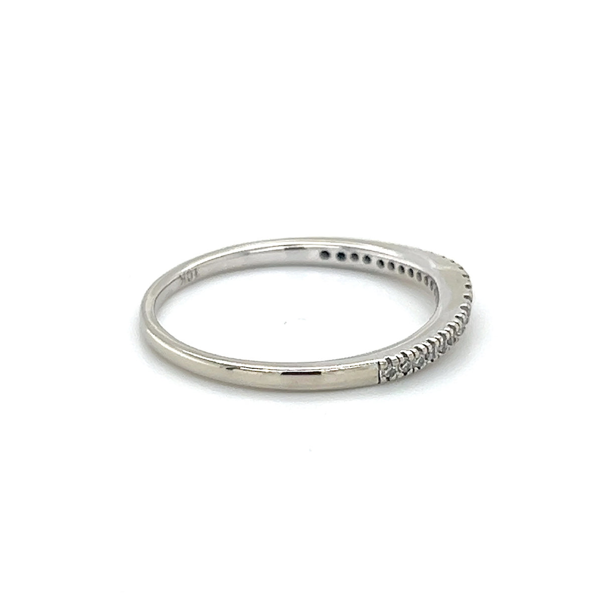 10K White Gold Diamond Lady's Fashion Ring; Size 9