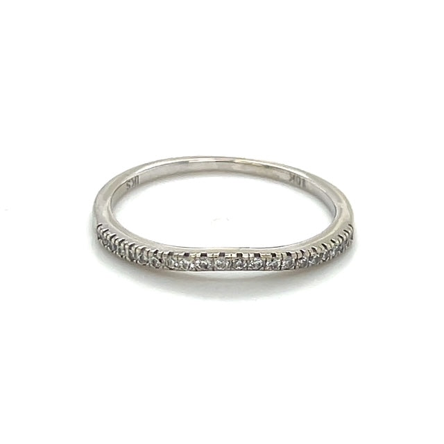 10K White Gold Diamond Lady's Fashion Ring; Size 9