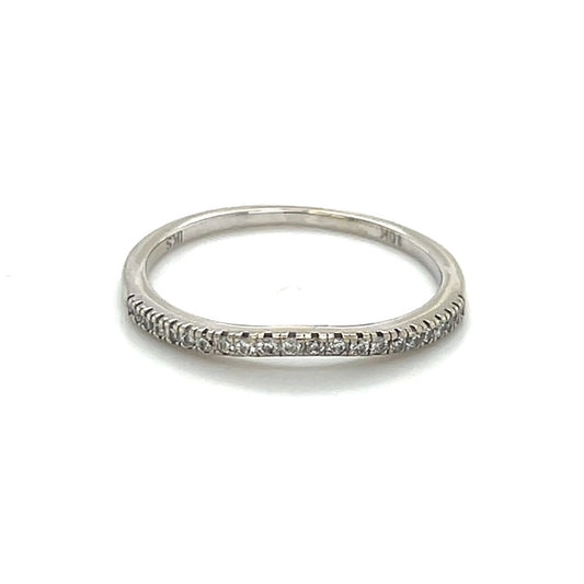 10K White Gold Diamond Lady's Fashion Ring; Size 9