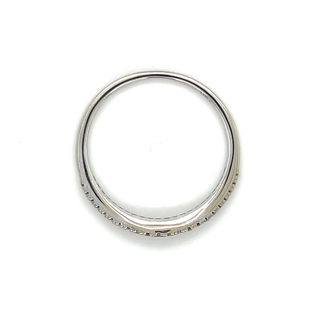 10K White Gold Diamond Lady's Fashion Ring; Size 9
