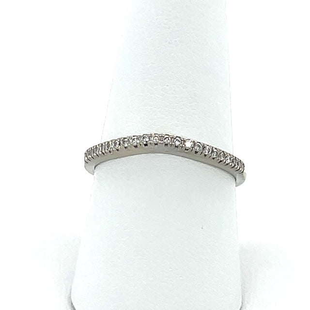 10K White Gold Diamond Lady's Fashion Ring; Size 9