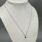 14K White Gold 18" Diamond & Stone Accent Necklace