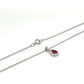 14K White Gold 18" Diamond & Stone Accent Necklace