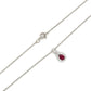 14K White Gold 18" Diamond & Stone Accent Necklace