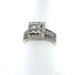 14K White Gold Diamond Lady's Wedding Ring Set; Size 7