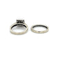14K White Gold Diamond Lady's Wedding Ring Set; Size 7