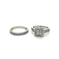 14K White Gold Diamond Lady's Wedding Ring Set; Size 7