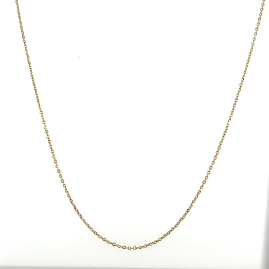14K Yellow Gold 18" Chain; 0.6g