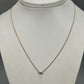 10K Rose Gold Diamond 18" Chain