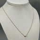 10K Rose Gold Diamond 18" Chain