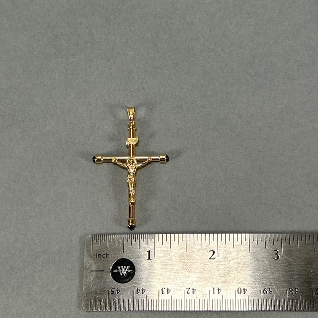 14K Yellow Gold Crucifix Pendant