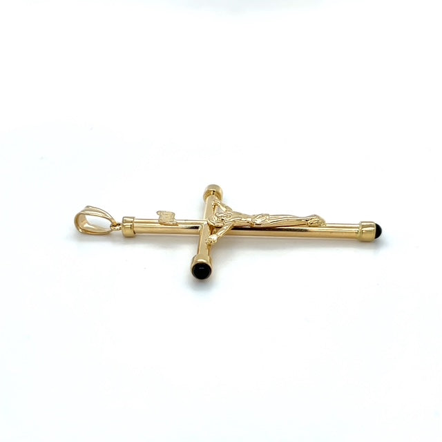 14K Yellow Gold Crucifix Pendant