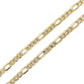 10K Yellow Gold 24" Figaro Chain