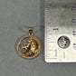 10K Yellow Gold Circular Lion Head Pendant