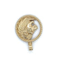 10K Yellow Gold Circular Lion Head Pendant