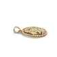 10K Yellow Gold Circular Lion Head Pendant