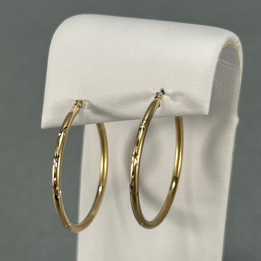 14K Yellow Gold Hoop Earrings