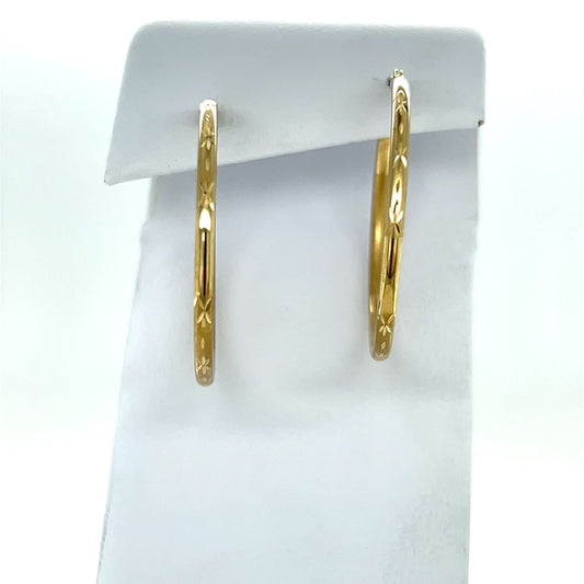 14K Yellow Gold Hoop Earrings