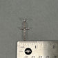 14K White Gold Cross Pendant