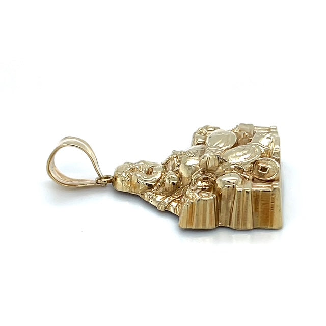 10K Yellow Gold Buddha Pendant
