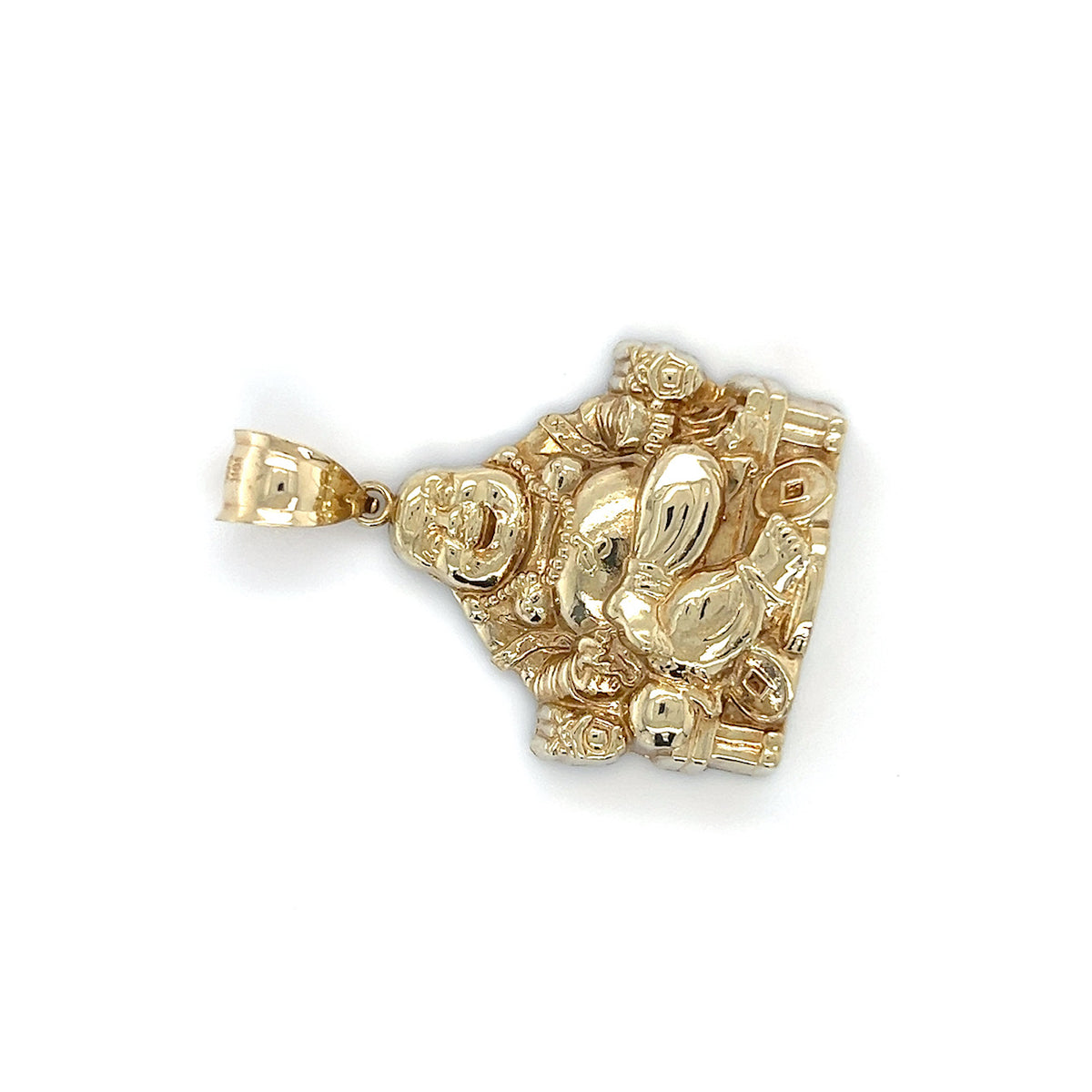 10K Yellow Gold Buddha Pendant
