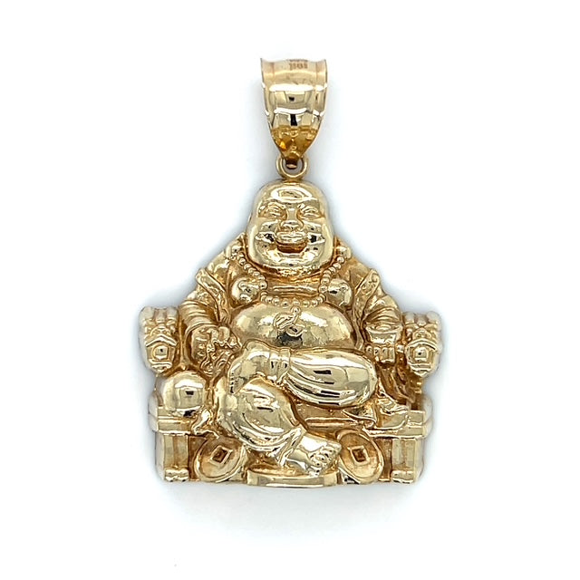 10K Yellow Gold Buddha Pendant