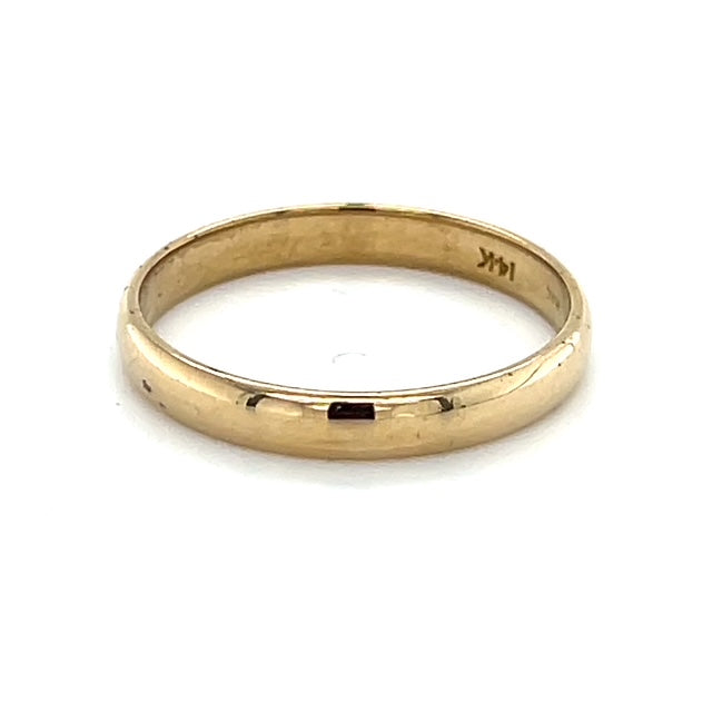 14K Yellow Gold Gentleman's Wedding Band; Size 10