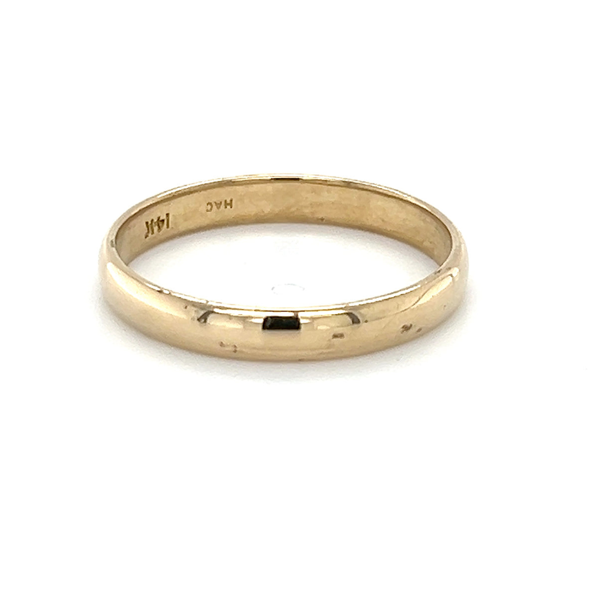 14K Yellow Gold Gentleman's Wedding Band; Size 10