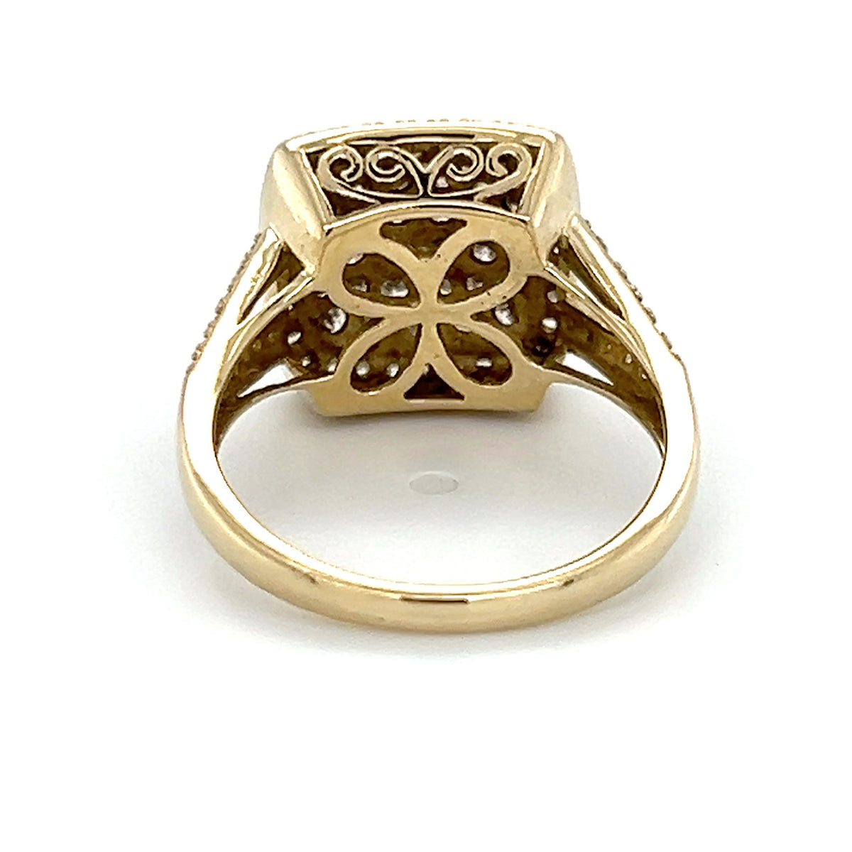 14K Yellow Gold Diamond Lady's Fashion Ring; Size 7
